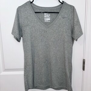 Women V neck Nike Dri-Fit shirt